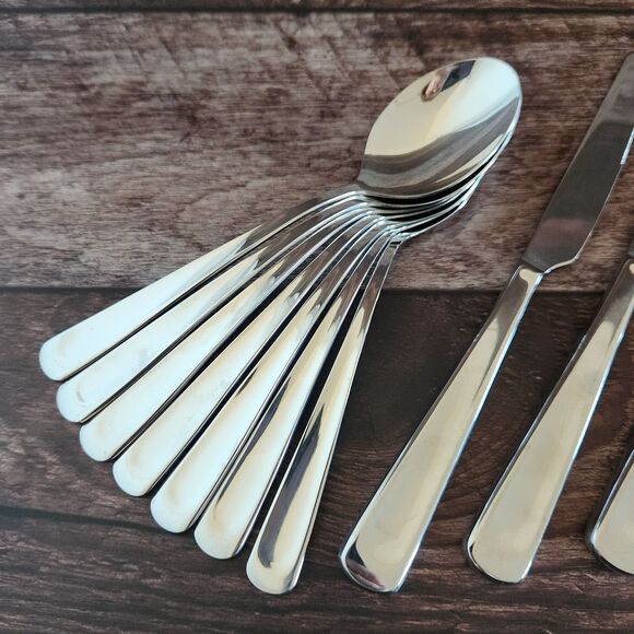 Set 4 JA Henckels Intl Tablespoon Soup Spoons Silverware Silvano 18/10 Flatware - Picture 6 of 10